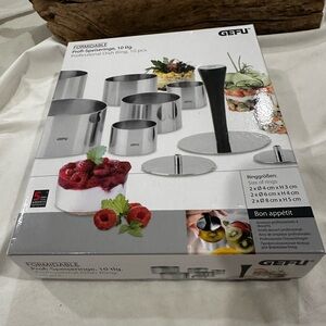 GEFU Professional Dish Prepping/Plating/Forming Ring Set/10 pieces/FORMIDABLE